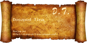 Doszpod Tina névjegykártya